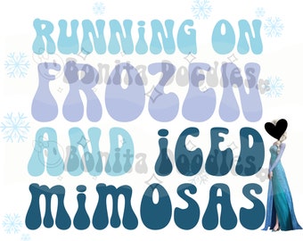 Running On Frozen And iced Mimosas PNG for shirts