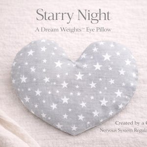 Self Care Gift for Sleep & Calm – ORGANIC Lavender Heart Weighted Eye Pillow – Dream Weights™