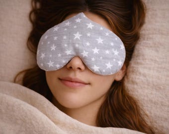 Almohada ponderada para ojos de linaza y lavanda orgánica: un regalo relajante de spa