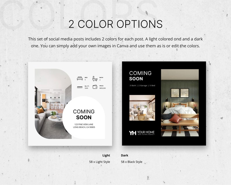 Real Estate Coming Soon Social Media Templates, Real Estate Social