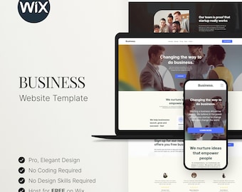 Wix Business Website Template, Modern Business Website, Social Media Manager Landing Page, Entrepreneur Coach Wix Website Portfolio Template