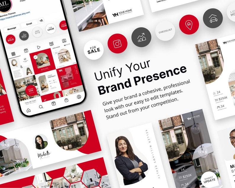 Keller Williams Marketing Bundle, Social Media Template Bundle, Keller