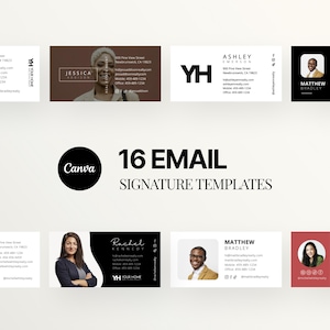 16 professionele sjablonen voor e-mailhandtekeningen, bewerkbaar in Canva afbeelding 1