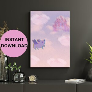 pigs can fly printable wall art