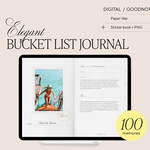 Digitales Bucket List Journal | Planer fürs Leben | GoodNotes Bucket List | Meine Bucketlist | Wunschliste | Life Planner | Reisetagebuch