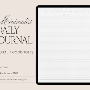 Digital daily journal, GoodNotes journal, Digital diary, Diary journal, iPad journal, 365 Daily pages, Paper textured digital journal