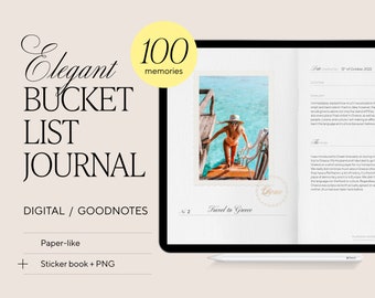 Digital bucket list journal | Life goals planner | GoodNotes Bucket List | My bucket list | Wish list | Life planner | Travel diary