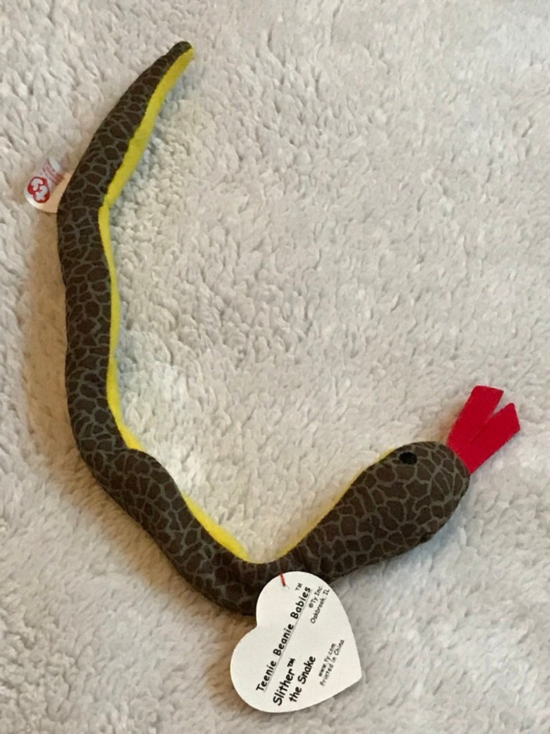 SLITHER THE SNAKE Ty Teenie Beanie 1999 Retired Etsy Canada