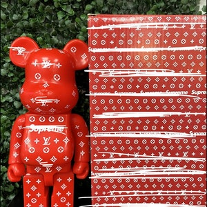 Bearbrick x LV Supreme 400% Bear