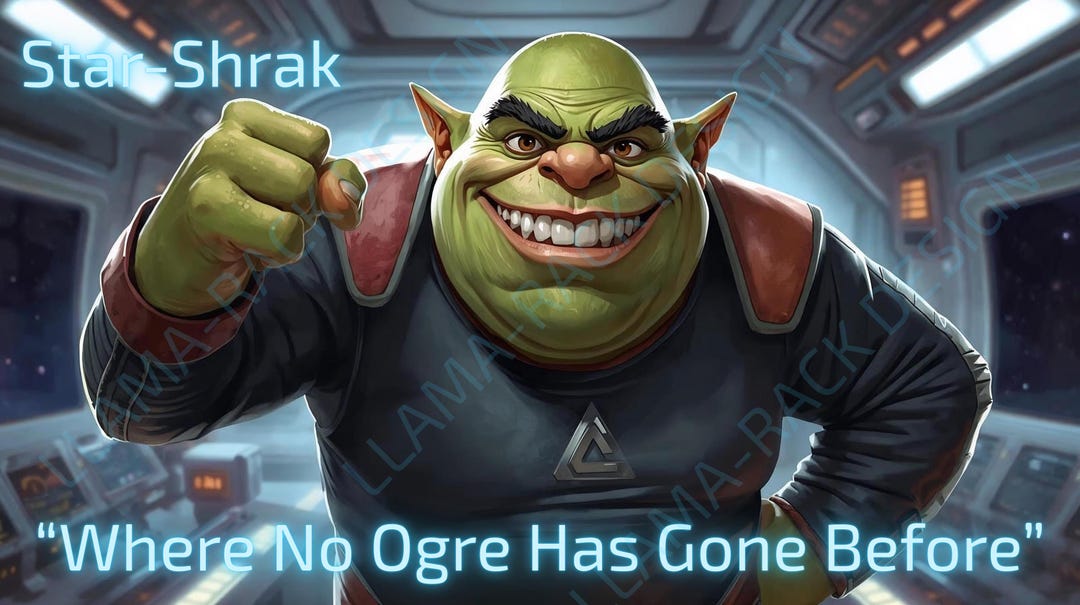 Star-shrak Space Ogre Wallpaper, Funny Sci-fi Parody Digital Download ...