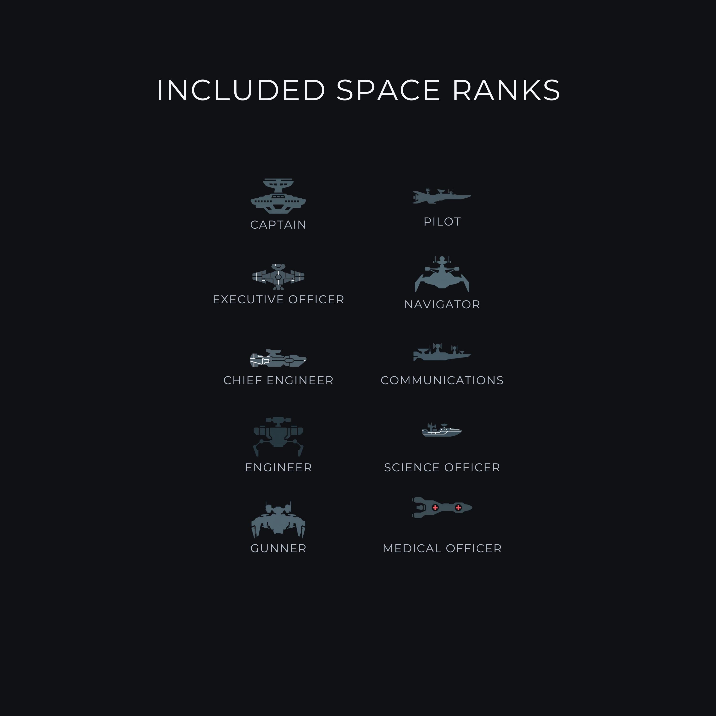 Discord Role Icons PNG, Sci Fi Space Rank Set, 10 Minimal Server Role ...