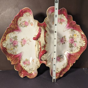 Carl Tielsch, Made in Germany, Beautiful Divided Bowl with a Handle, Numbered, Stamped