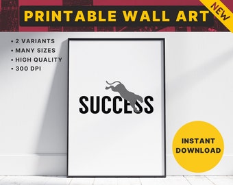 Arte de pared imprimible para oficina en el hogar, arte de pared minimalista, arte de citas, arte de pared de oficina, arte de pared de dormitorio, arte de pared motivacional, descarga digital
