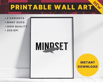 Arte de pared imprimible para oficina en el hogar, arte de pared minimalista, arte de citas, arte de pared de oficina, arte de pared de dormitorio, arte de pared motivacional, descarga digital