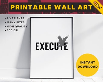 Arte de pared imprimible para oficina en el hogar, arte de pared minimalista, arte de citas, arte de pared de oficina, arte de pared de dormitorio, arte de pared motivacional, descarga digital