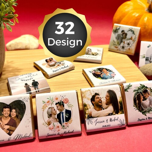 Wedding Chocolate Favors for Guests Mini Chocolate Etsy
