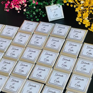 Chocolate Wedding Favors 50 Personalised Chocolate Wedding Favours - Foto 8