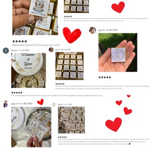 50 Wedding Chocolate Favours Personalised Chocolate Gold or Silver Foil Milk Chocolate image 10