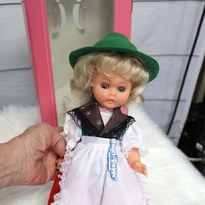 Collectible Dolls, Engel Puppe Dolls, Handmade Vintage German Doll, Antique Dolls, Bavarian Folk Costume, Nostalgic Collectible Doll, B