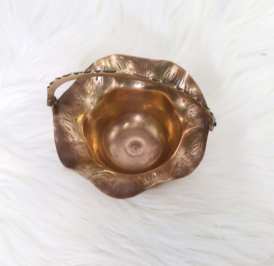Vintage Mid Century Modern Brass Dish, Engagement Ring Dish Solid Brass