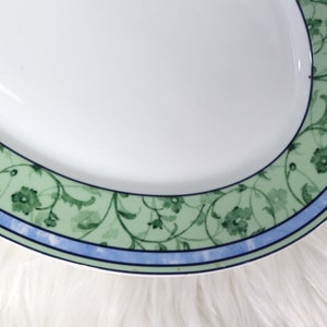 Watercolour Wedgewood Home Collection Oval Platter 14” x 10.75”, Fruit Platter, Extra Large Platter, Emerald Green Patter, Wonderbox Vintage