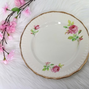 Swinnertons Staffordshire England Luxor Vellum Plate, Fine Bone China, Floral Disher, Porcelain Tableware, Dishes, Wonderbox Vintage