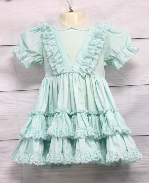 Vintage Toddler Dress, Lilo Ruffled Dress, Baby G… - image 1