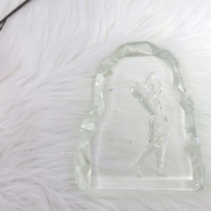 Crystal Paperweight, Bookshelf Décor, Bookend, Golf Décor, Book End, Mantel Décor, Golf Paperweight, Golf Trophy, Minimalist, Gift for Her