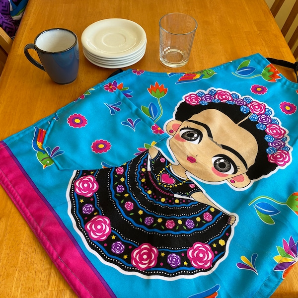 Stamped Frida Apron-Made in Mexico!