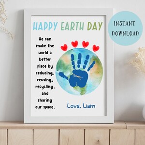Earth Day Handprint Poem For Kids | Earth Day Handprint | Earth Day Activities | Earth Day Craft | Earth Day Preschool Craft | Earth Day Art