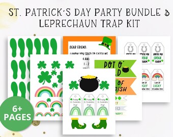 St. Patrick's Day Party Bundle For Kids | Leprechaun Trap Kit | St. Patrick's Day Craft | Leprechaun Bait | St. Patrick's Day Garland