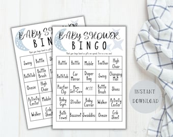 Boho Boy Baby Shower Bingo | Baby Shower Game | Baby Bingo | Baby Shower Activity | Baby Bingo Game | Boy Baby Shower | Baby Bingo Printable