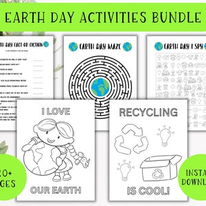 Earth Day Activities Bundle | Earth Day Word Search | Earth Day Trivia | Earth Day Scavenger Hunt | Earth Day Coloring  | Earth Day Games