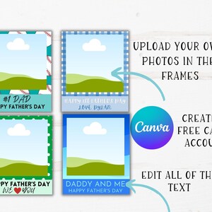 Printable Father's Day Photo Card | Father's Day Frame | Dad Photo ...