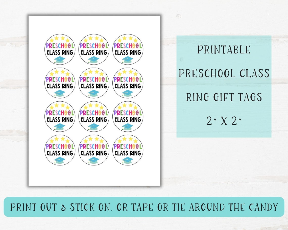 Preschool Graduation Class Ring Gift Tags or Stickers Pre-k - Etsy