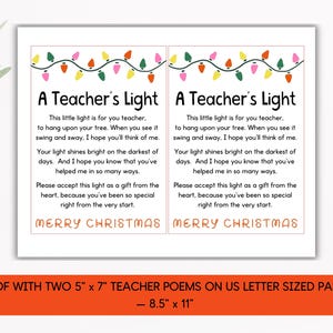 A Teacher #39 s Light Printable Poem Teachers Light Tag Teacher Gift Tag