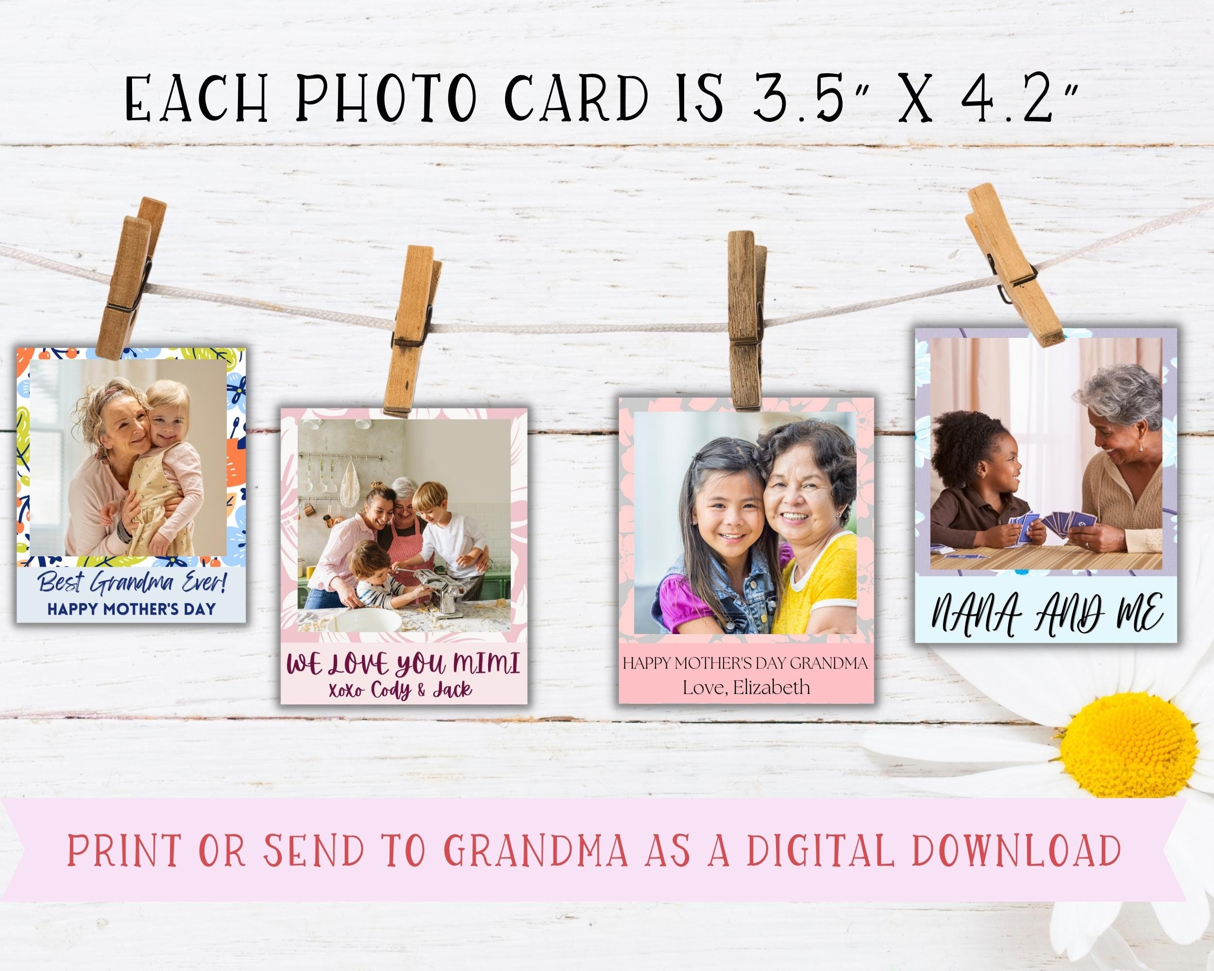 Printable Mother's Day Photo Gift for Grandma Grandma Mother's Day Mother's Day Photo Cards for