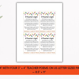 A Teacher #39 s Light Printable Poem Teachers Light Tag Teacher Gift Tag