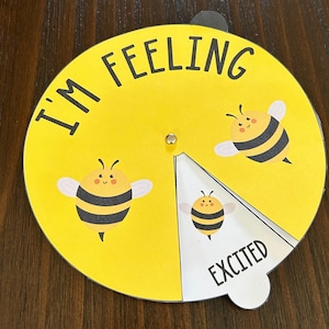 Honey Bee Feelings Wheel For Kids | Emotions Wheel | Wheel Of Emotions | Emotional Wheel | Feelings Chart | Counseling Tools | Feelings