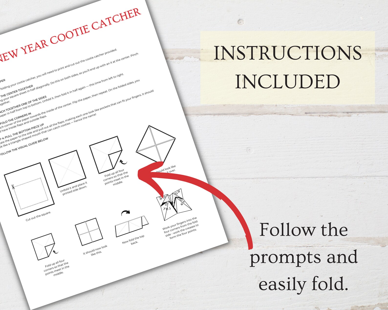 Printable Lunar New Year Cootie Catcher Chinese New Year Fortune Teller Game Year of the Rabbit ...