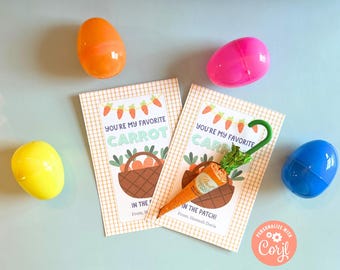 Du bist meine Lieblingskarotte im Aufnäher druckbarer Klassenzimmer-Ostern-Tag, bearbeitbarer Oster-Tag, Oster-Leckerli-Tag, Oster-Tag für Klasse, Karotte