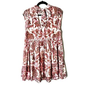 Free People All the Time Velvet Mini Baby Doll Dress Size Medium image 2