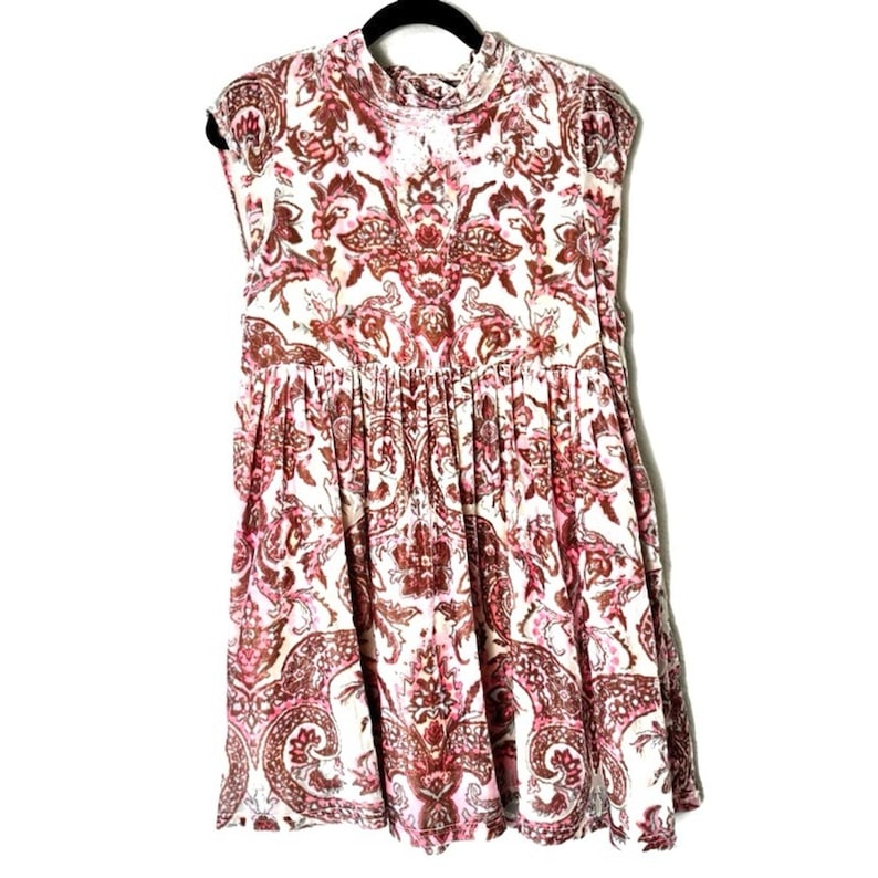 Free People All the Time Velvet Mini Baby Doll Dress Size Medium image 1