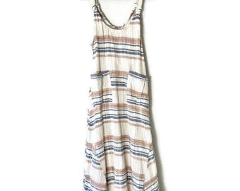Vestido midi de algodón a rayas Harper de Free People, talla mediana