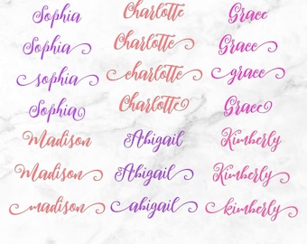 Personalized Name SVG | Custom Calligraphy Word Design (PNG, PDF)