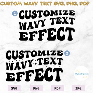 Custom Wavy Text SVG PNG, Custom wavy letters svg, Personalized Retro Wavy Text Svg, custom wavy stacked svg, custom wavy retro svg  png