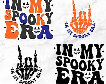 Spooky Era Halloween SVG PNG: Retro Ghost Digital Art (Digital Download)