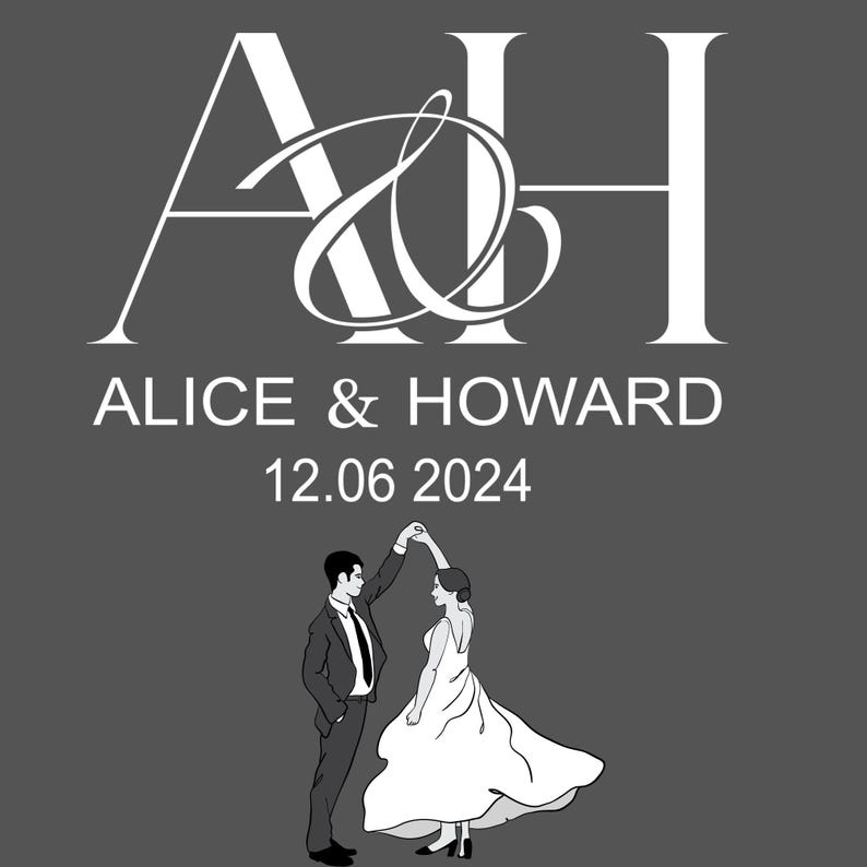 Elegant Wedding Monogram Logo Design (digital Download) - Etsy