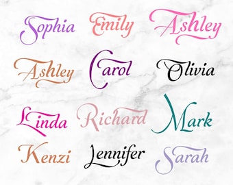 Custom Name Calligraphy SVG: Handlettered Cursive (Digital File)