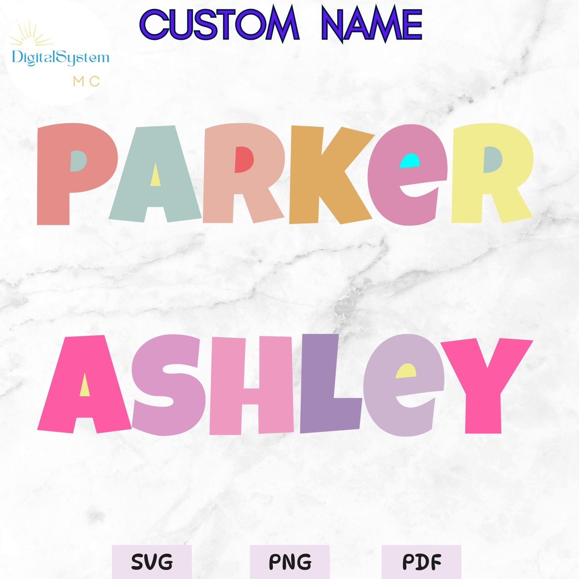 Custom Name SVG PNG: Rainbow Design (digital Download) - Etsy